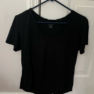 Z Supply Black Fitted Short Sleeve Tee M